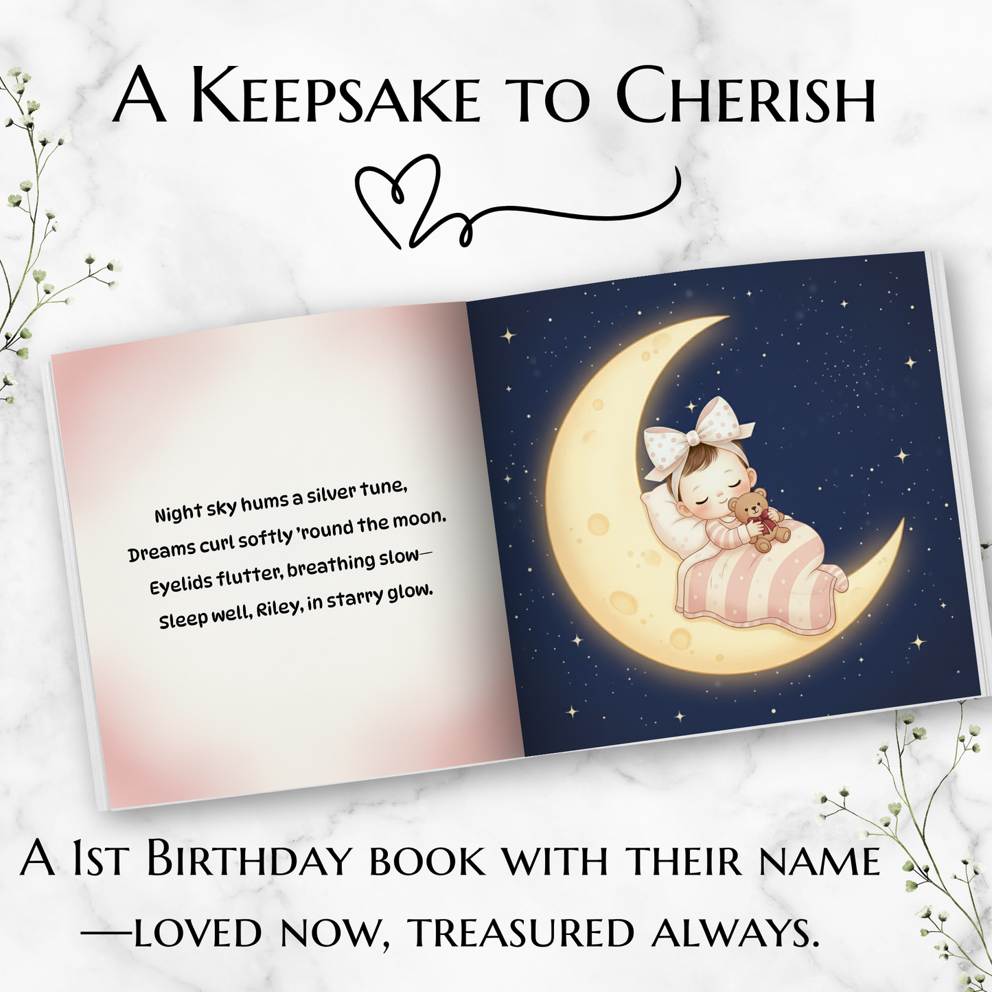 Personalized 1st Birthday Girl - Choose Hair & Skin Color (Copy)