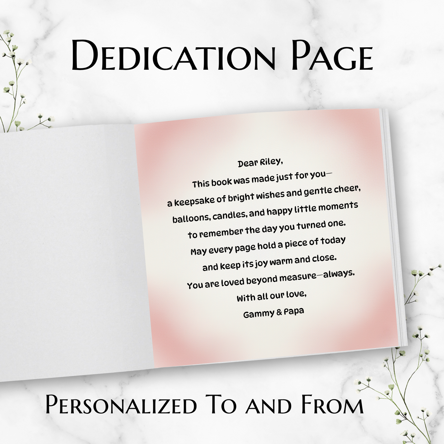 Personalized 1st Birthday Girl - Choose Hair & Skin Color (Copy)