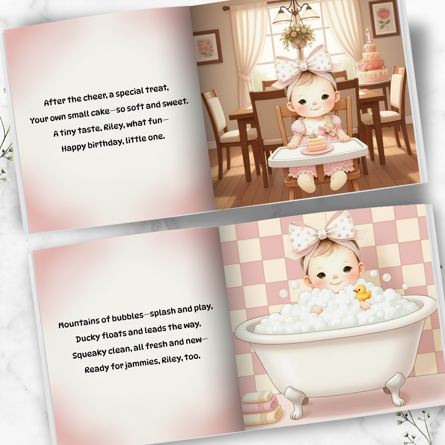 Personalized 1st Birthday Girl - Choose Hair & Skin Color (Copy)