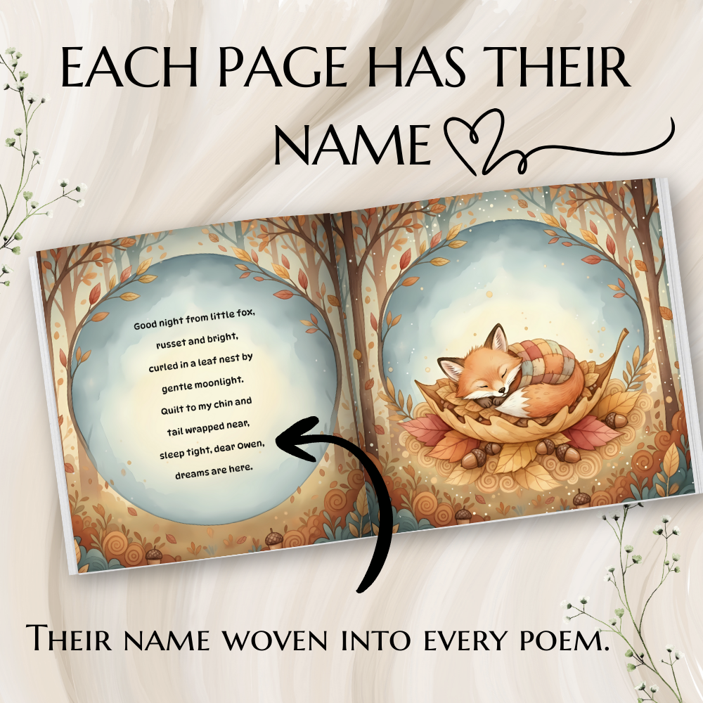 Personalized Bedtime Storybook – Sleepy Animal Nests