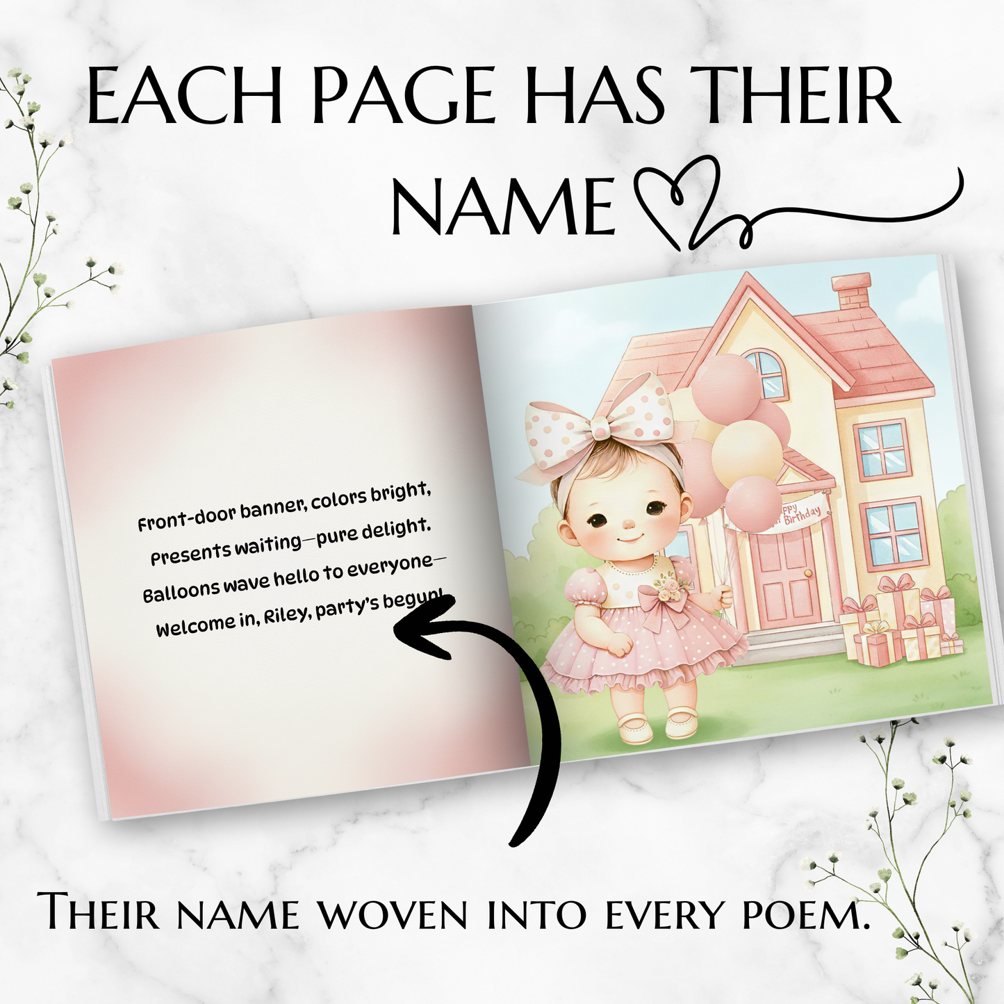 Personalized 1st Birthday Girl - Choose Hair & Skin Color (Copy)