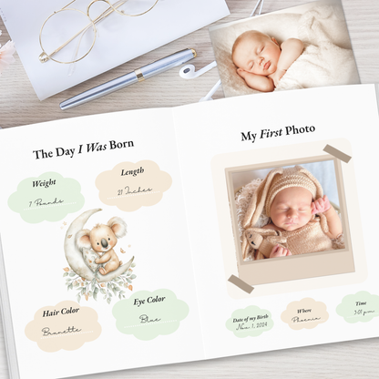 Personalized Baby Memory Book – Baby’s First Year Journal