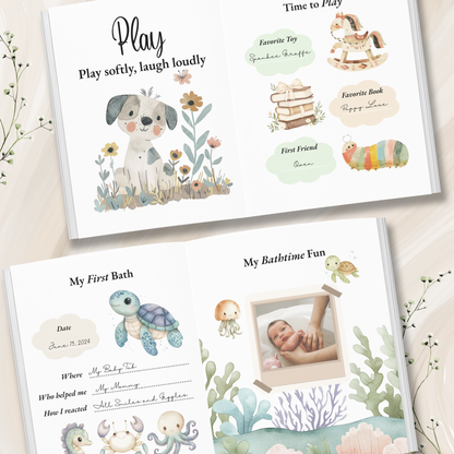 Personalized Baby Memory Book – Baby’s First Year Journal