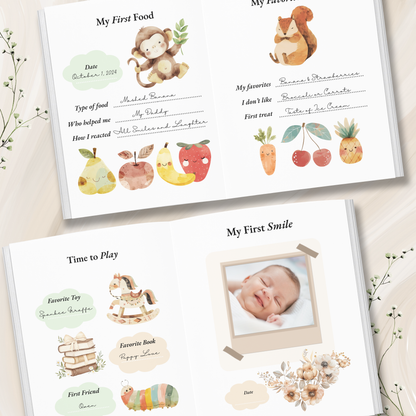 Personalized Baby Memory Book – Baby’s First Year Journal