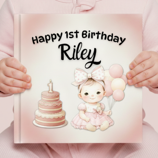 Personalized 1st Birthday Girl - Choose Hair & Skin Color (Copy)