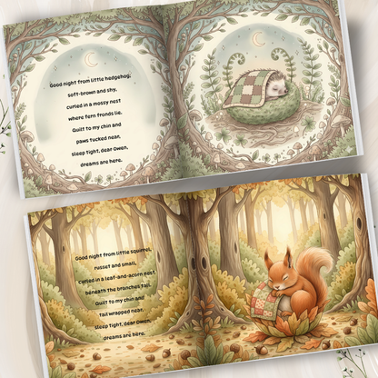 Personalized Bedtime Storybook – Sleepy Animal Nests