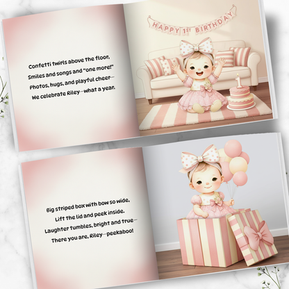 Personalized 1st Birthday Girl - Choose Hair & Skin Color (Copy)