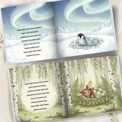 Personalized Bedtime Storybook – Sleepy Animal Nests